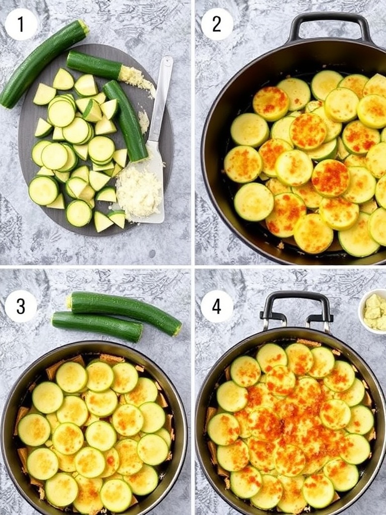 gratin de courgette preparation