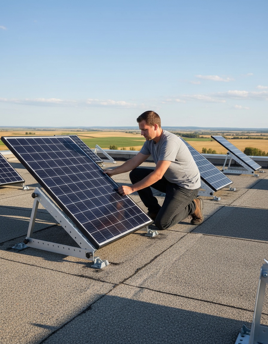 Novedoso kit de soporte regulable para paneles solares optimiza la captación de energía en superficies planas