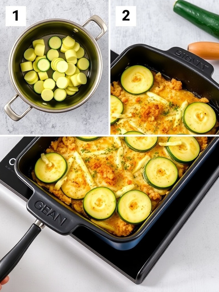 gratin de courgette preparation