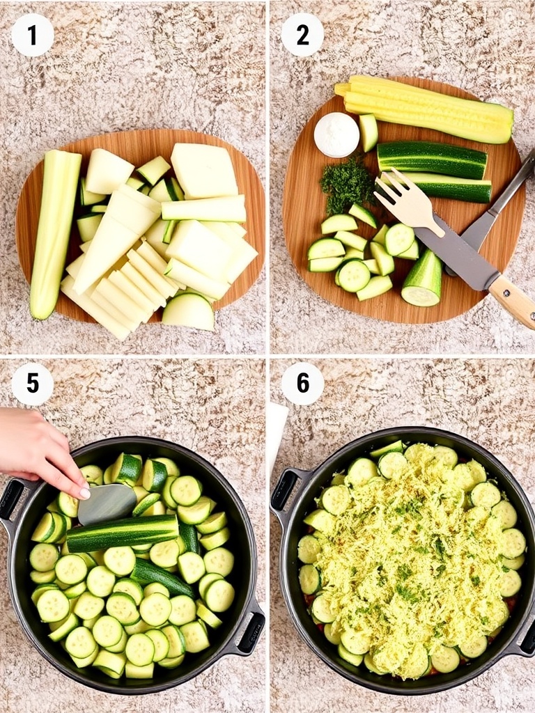 gratin de courgette preparation