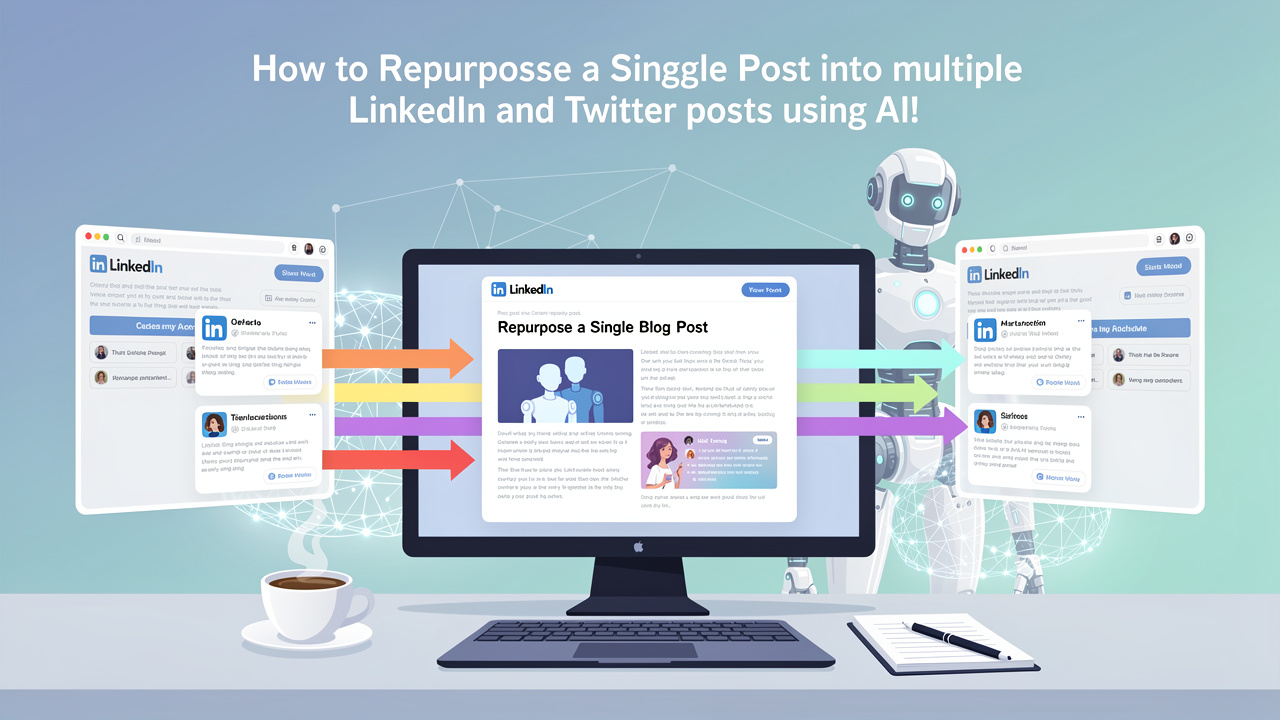 How to Repurpose Blog Posts into LinkedIn and Twitter Posts Using AI