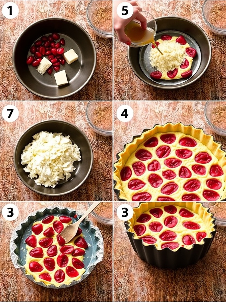 clafoutis à la cerise preparation