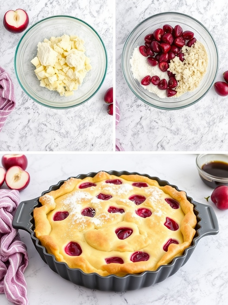 clafouti aux cerises preparation