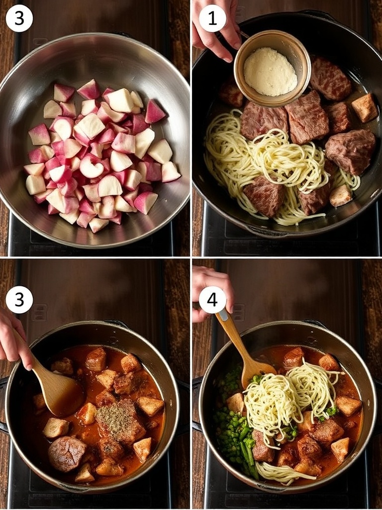 bœuf bourguignon preparation