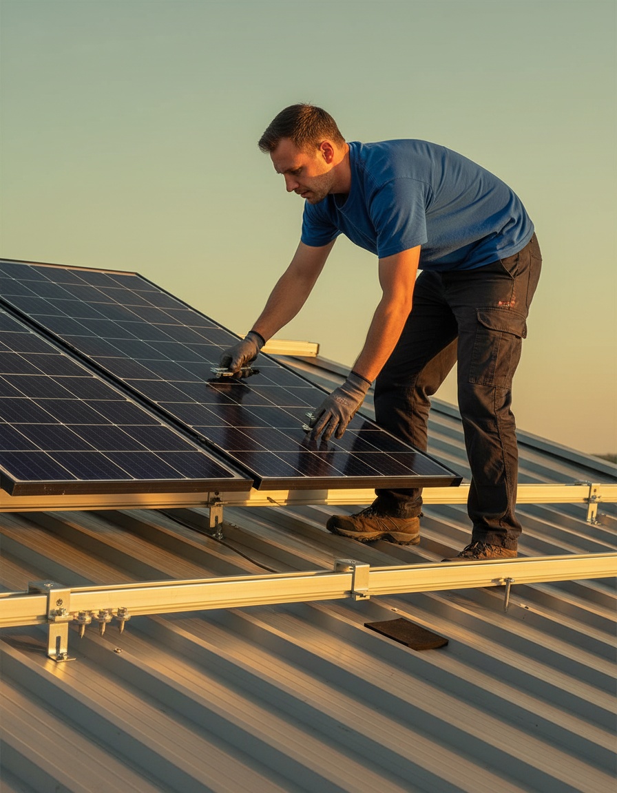 Innovador kit de soporte para paneles solares en techos de chapa: Durabilidad y fácil instalación