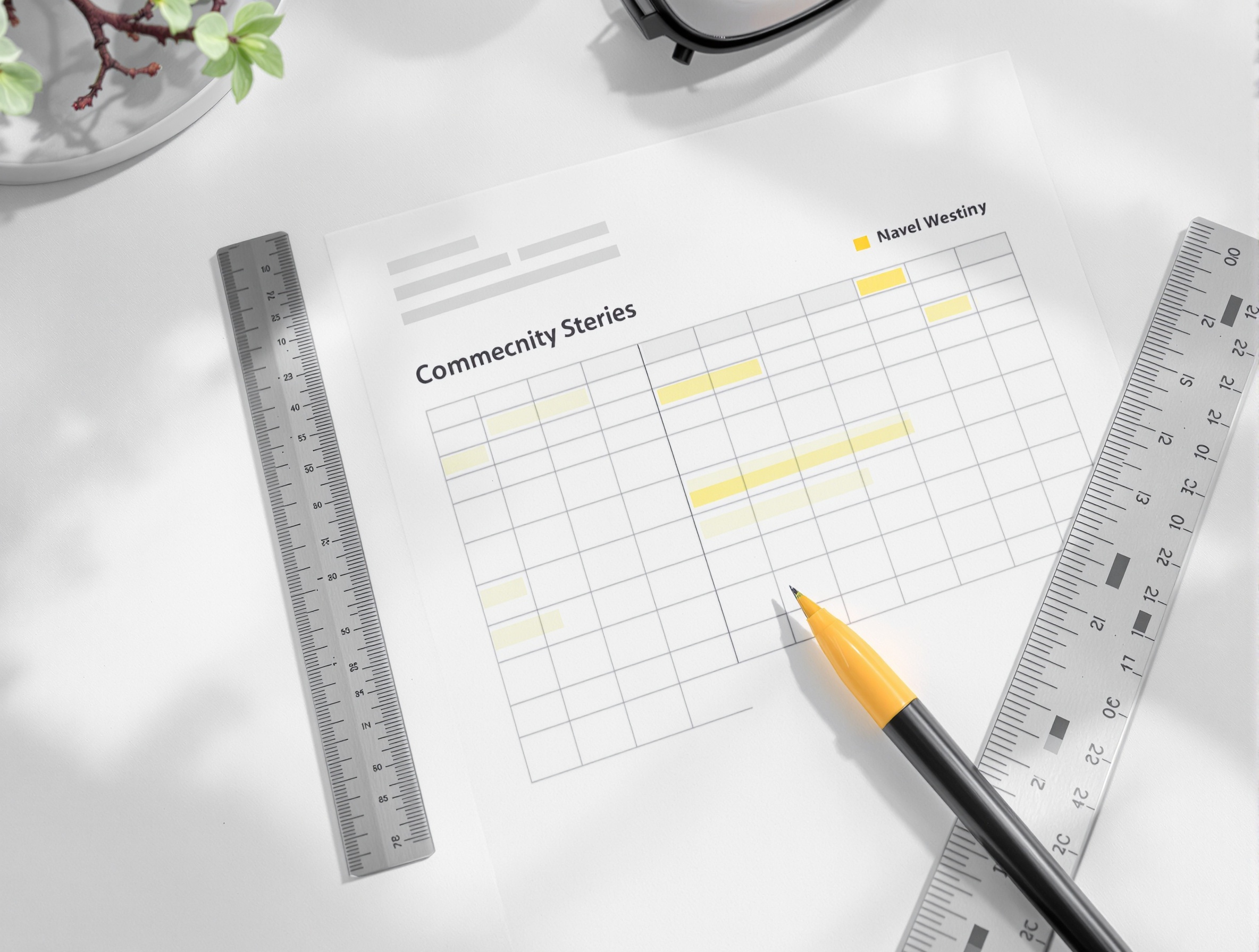 A keyword backlog being prioritized on paper