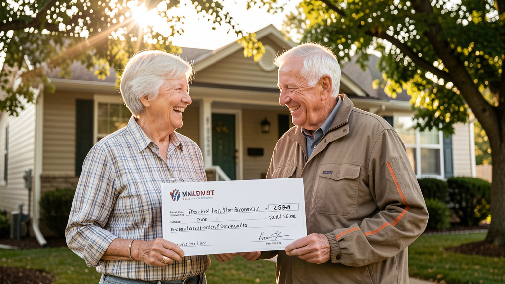 Happy couple receiving their surplus funds
