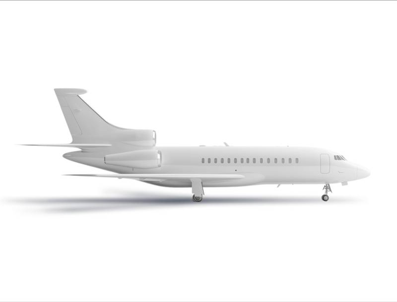 white private jet — free 3D model