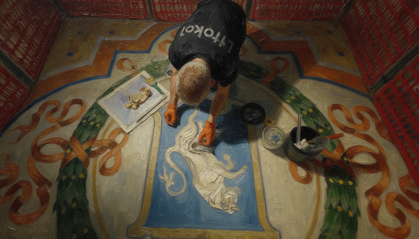 Milan restores 19th century bull mosaic’s testicles to former glory