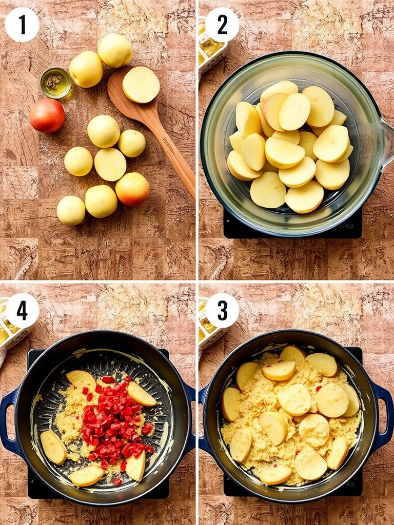 pomme de terre au four preparation