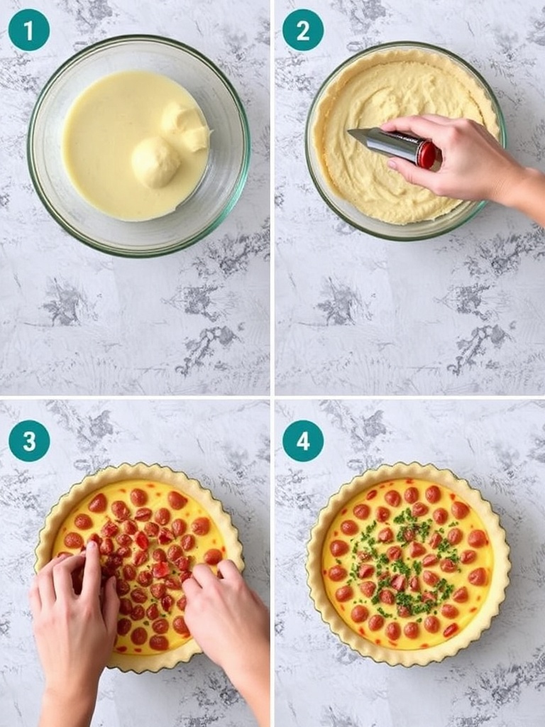 recette quiche lorraine maison preparation