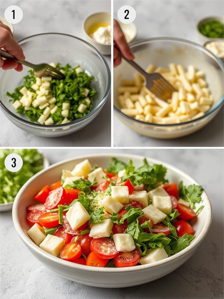 salade de pâtes preparation