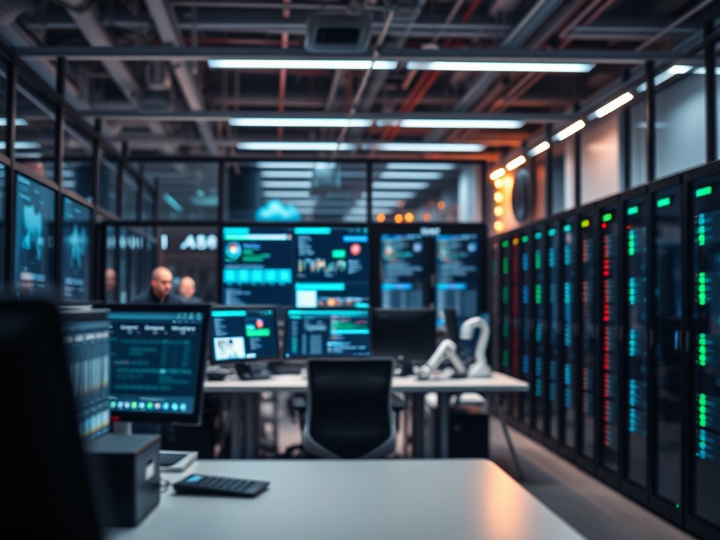 Illustration of AI SaaS platform architecture showcasing cloud infrastructure, data flow, and machine learning components