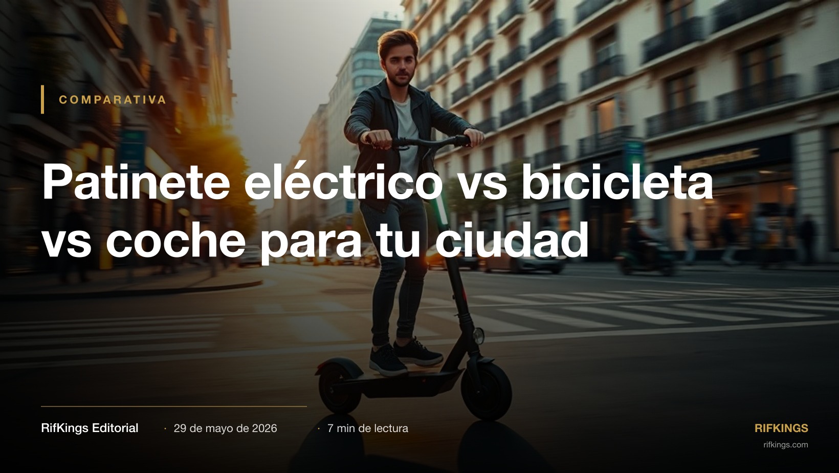 Patinete eléctrico vs bicicleta vs coche para tu ciudad