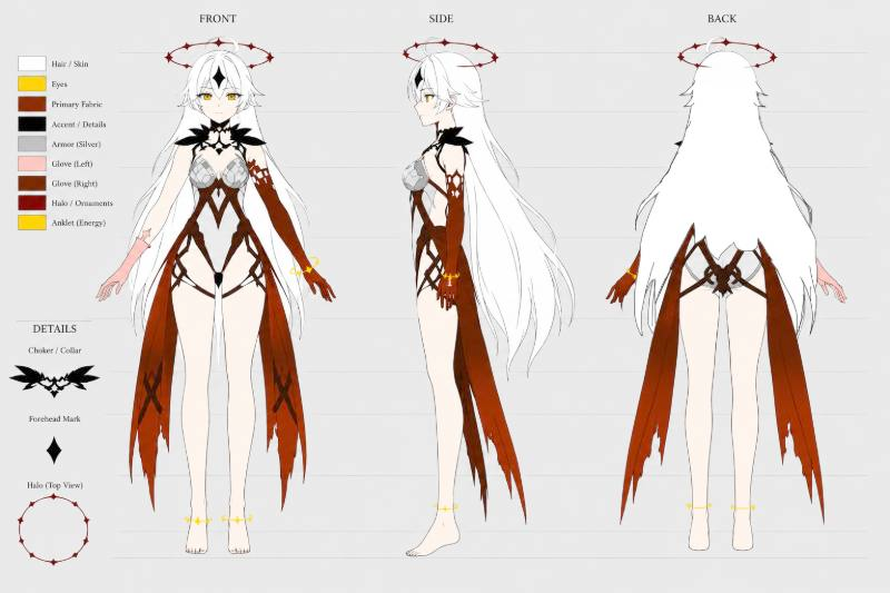 anime character design — free 3D model