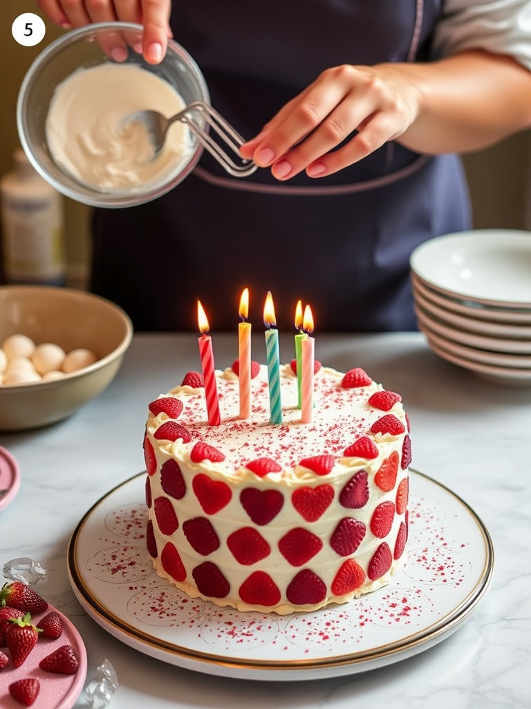 gateau anniversaire preparation