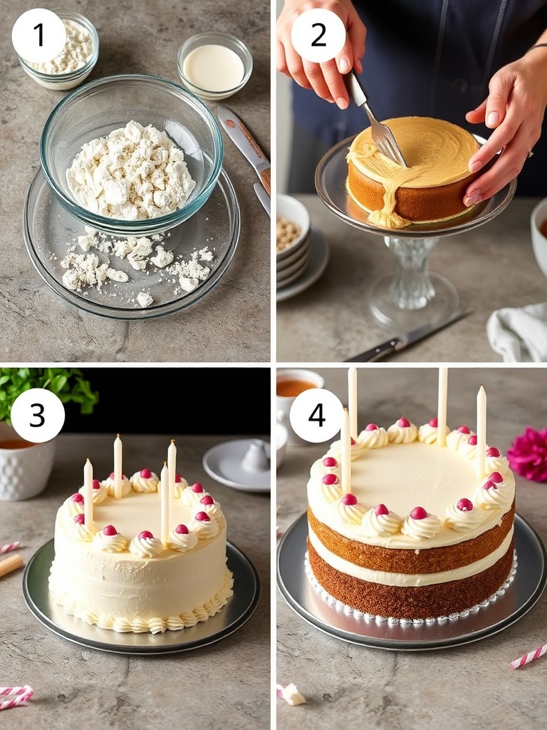 gateau anniversaire preparation