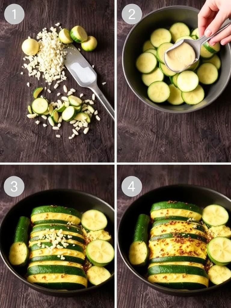 gratin de courgettes preparation