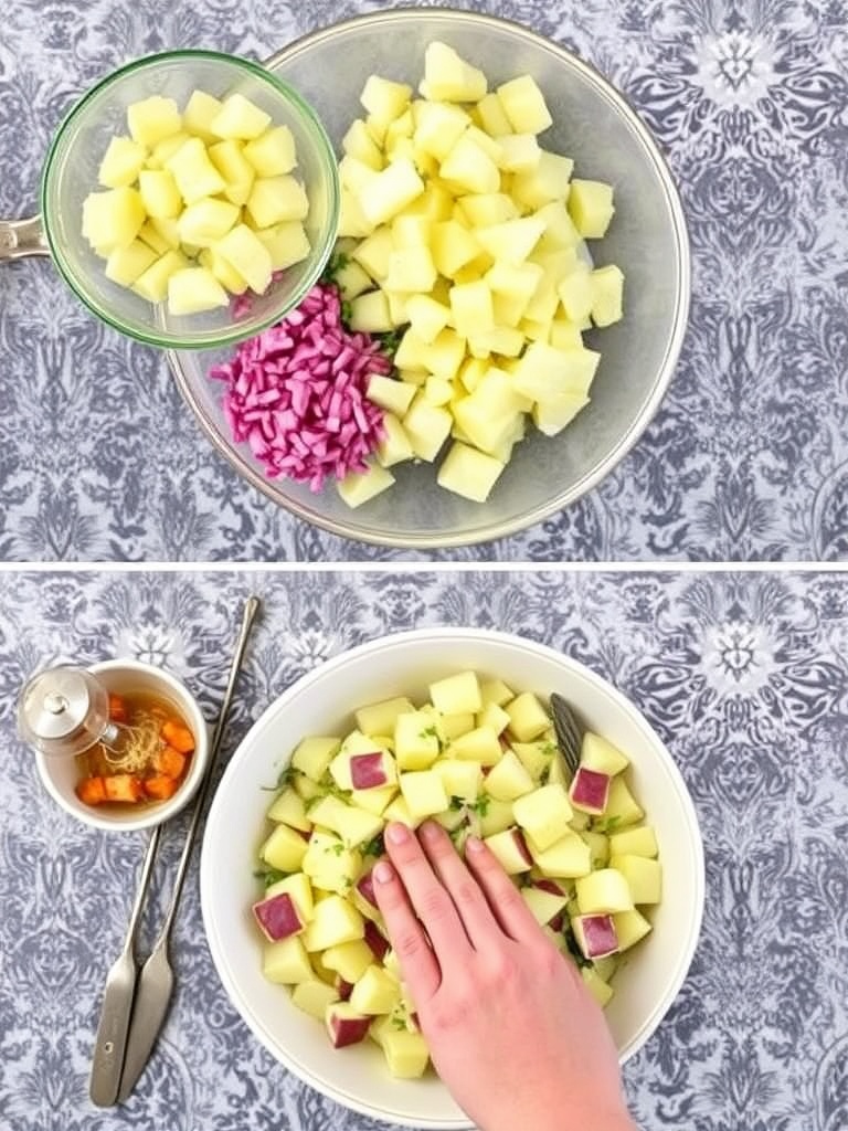 salade de pomme de terre preparation