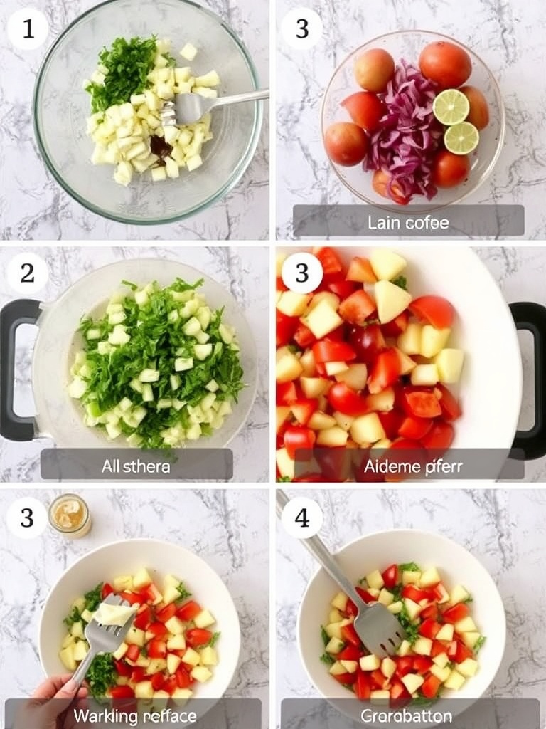 salade de pomme de terre preparation