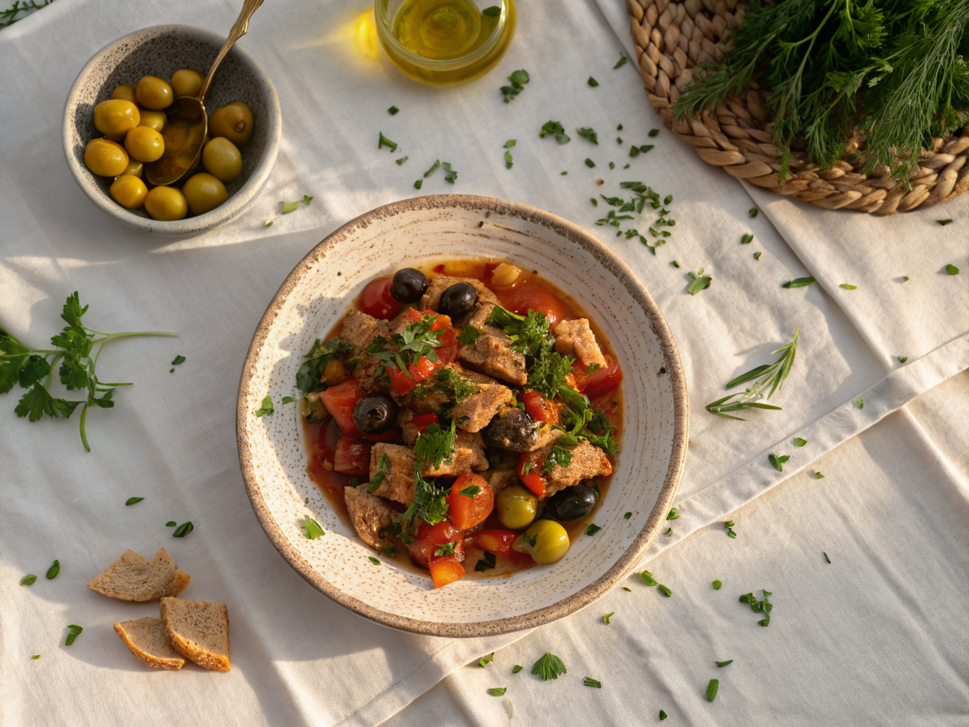 Tunisian Fricassé with Tuna and Olives
