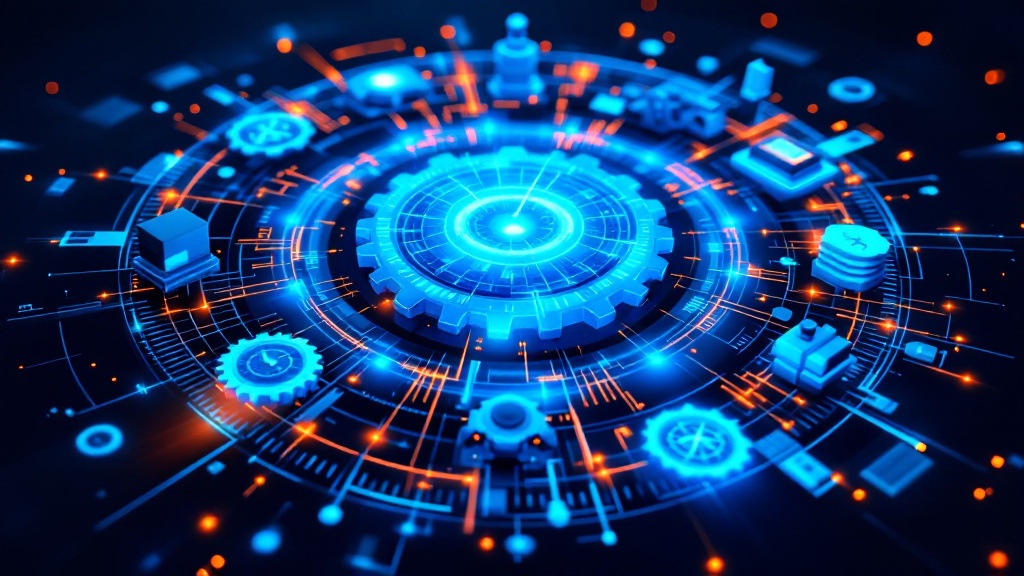 AI SaaS platform dashboard showcasing business efficiency analytics and automation tools for enterprise growth