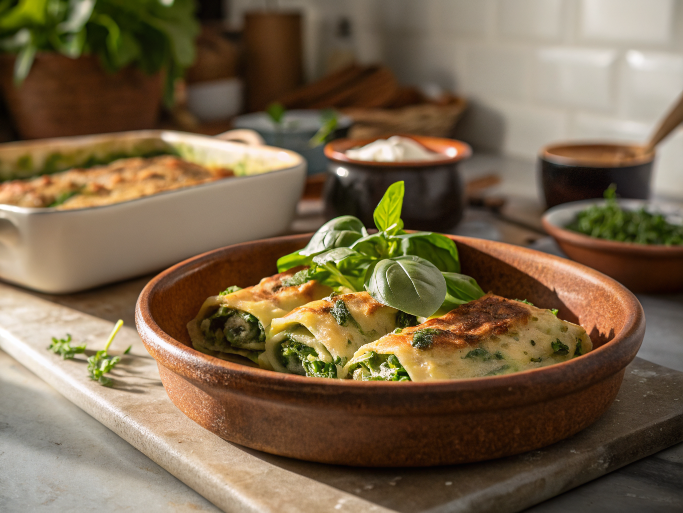 Spinach and Cheese Briouates (Briouates bil Spinache wal Jben)