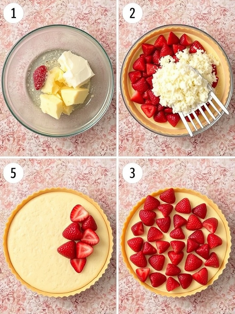tarte aux fraises preparation