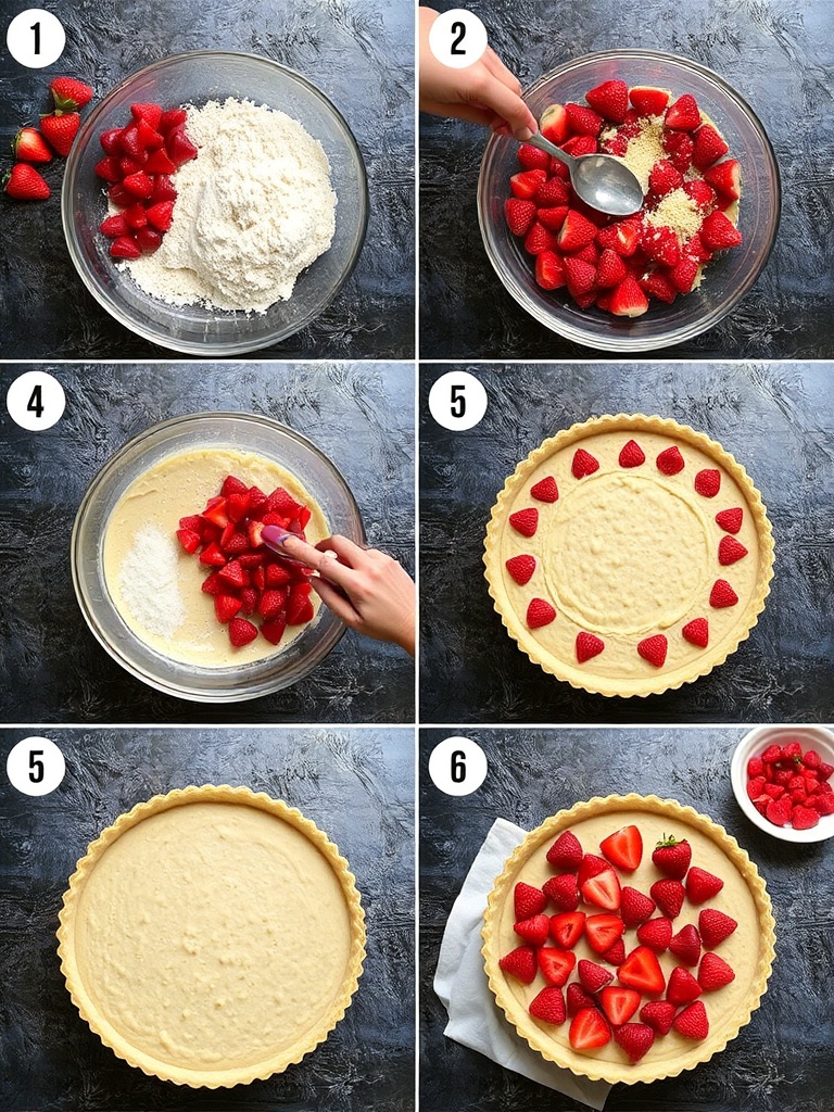 tarte aux fraises preparation