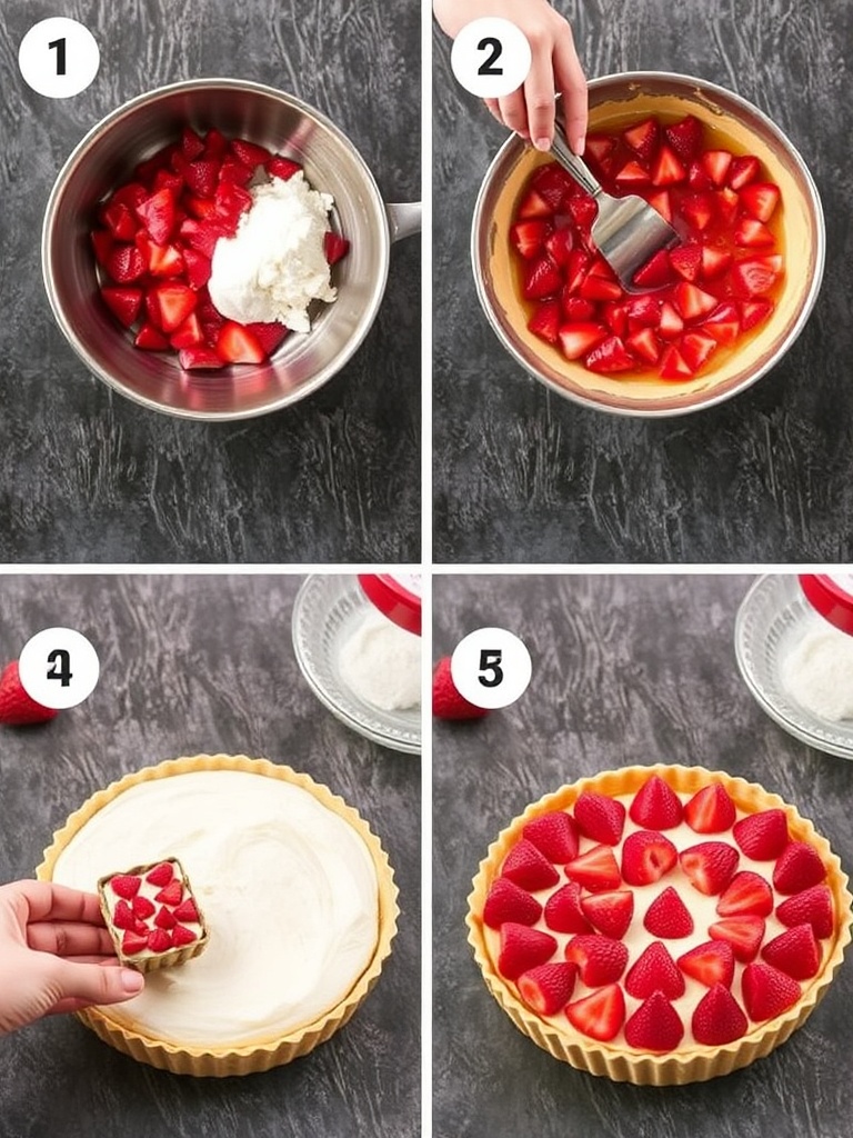 tarte aux fraises preparation