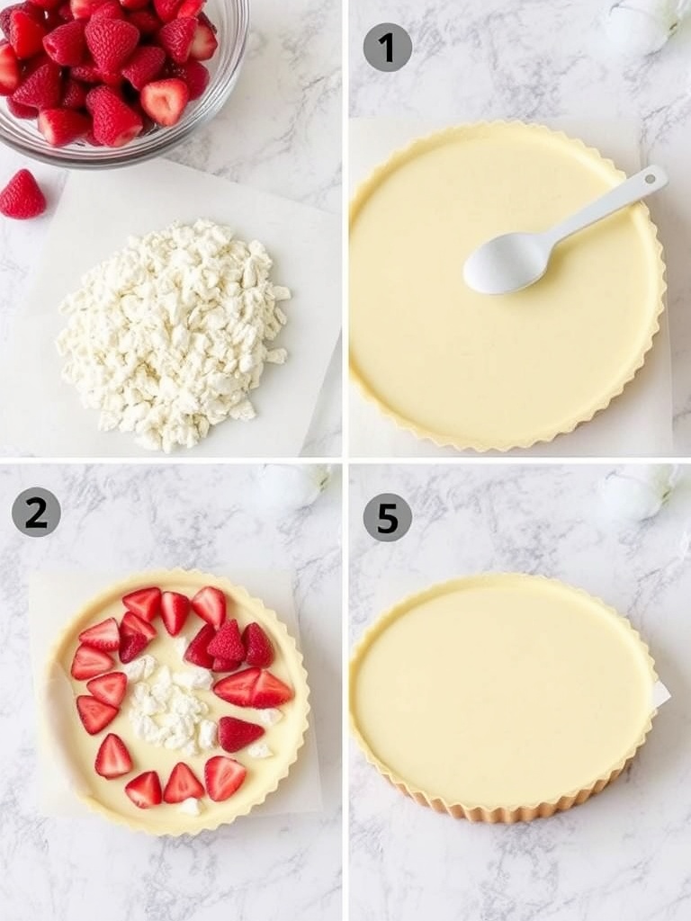 tarte aux fraises preparation