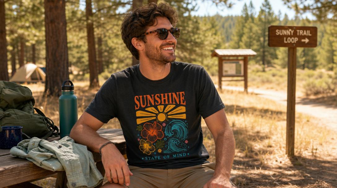 Person wearing dress shirt on hiking trail