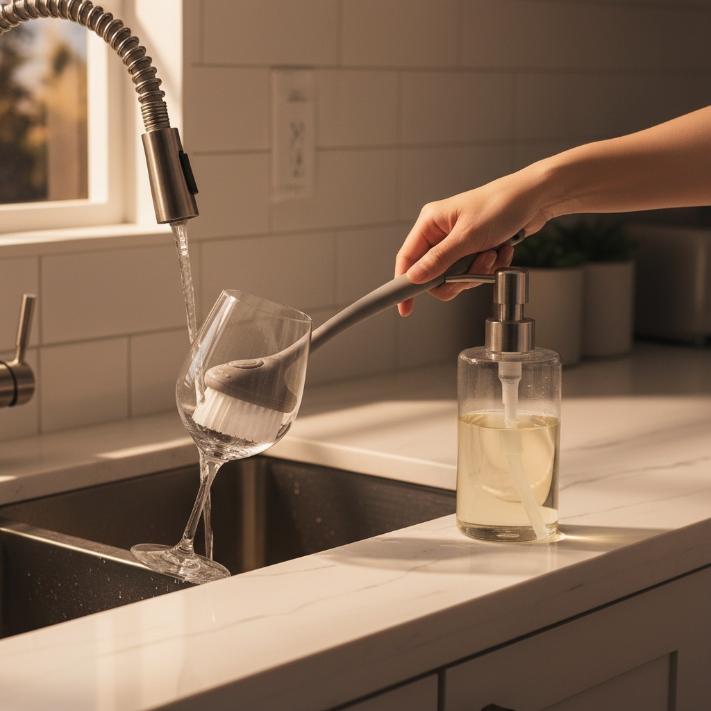 Cleansewell™ Soap Dispensing Dish Brush Set photo 6
