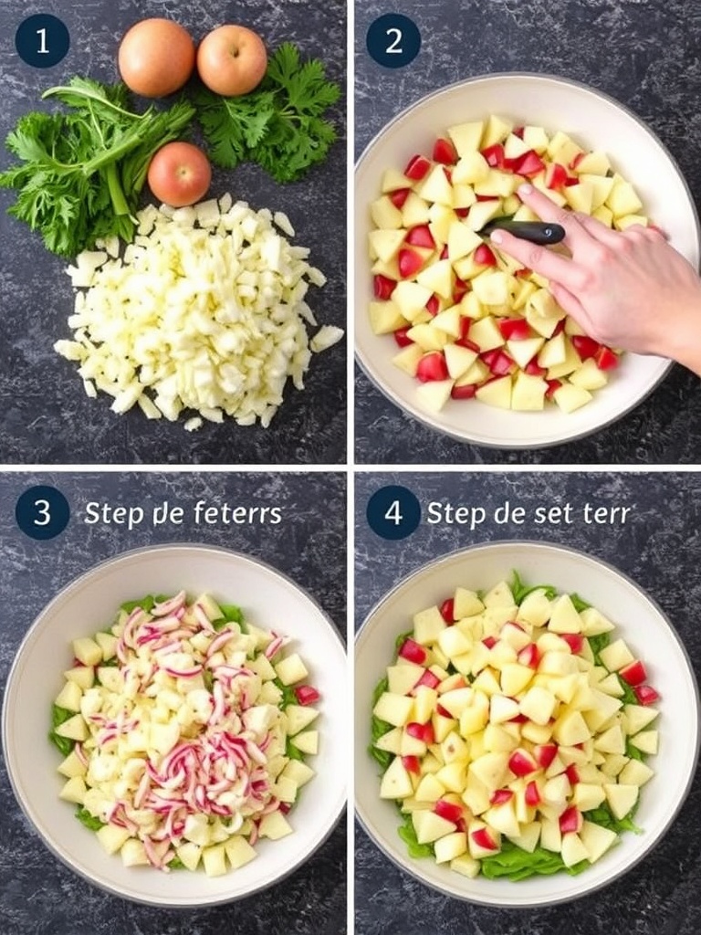 salade pomme de terre preparation
