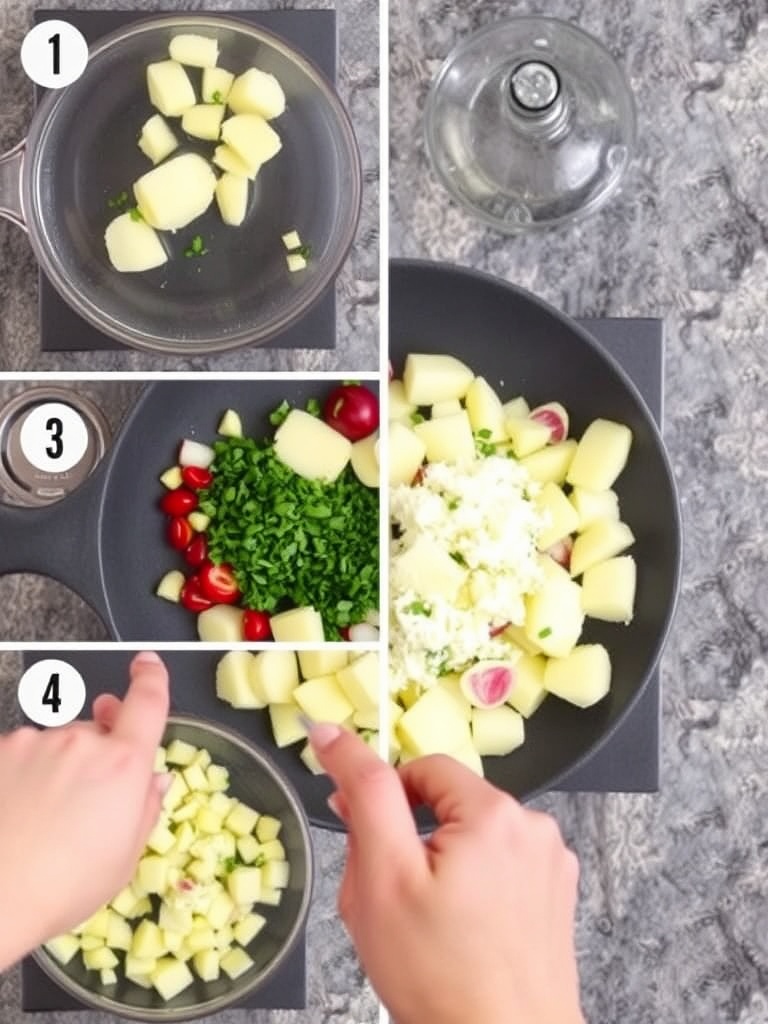 salade pomme de terre preparation