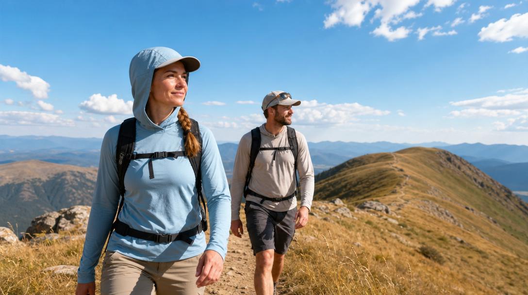 Fishing-style sun shirts as budget hiking option