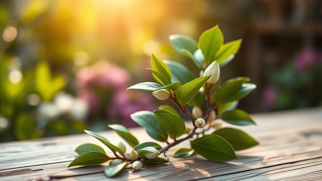 Feuilles et bourgeons de Camellia sinensis, la plante à l'origine de toutes les couleurs du thé
