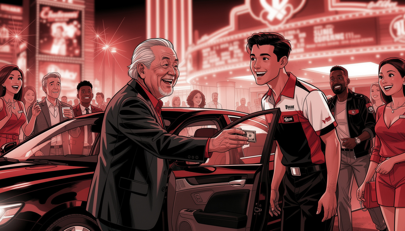 What is a standard tip for a valet in Las Vegas?