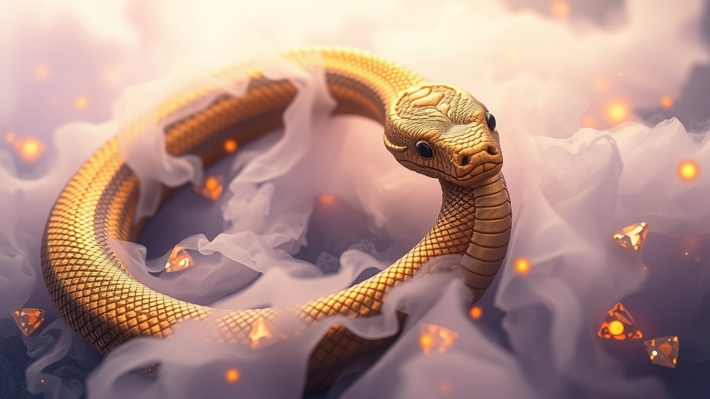 Sonhar com Serpente Dourada: Riqueza e Sabedoria