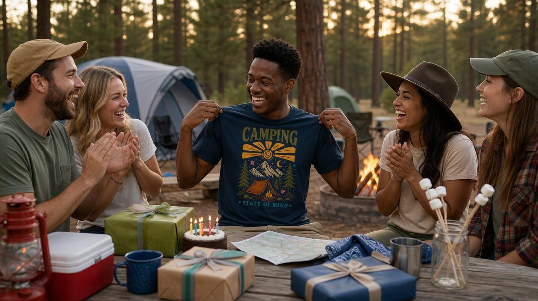 National park shirts as gifts being exchanged