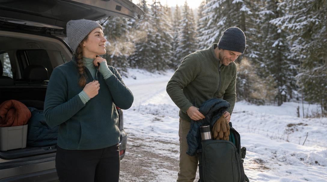 Long sleeves protecting from bugs and ticks on an overgrown trail
