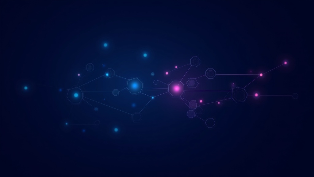 Dark navy abstract visualization of branching decision trees with glowing cyan pathways splitting into multiple routes.