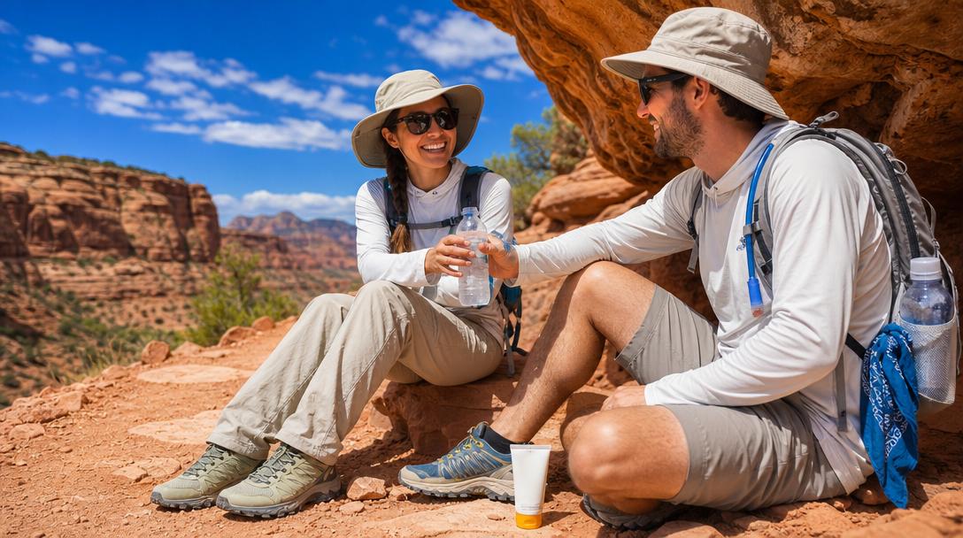 Compact hiking wardrobe setup for travel