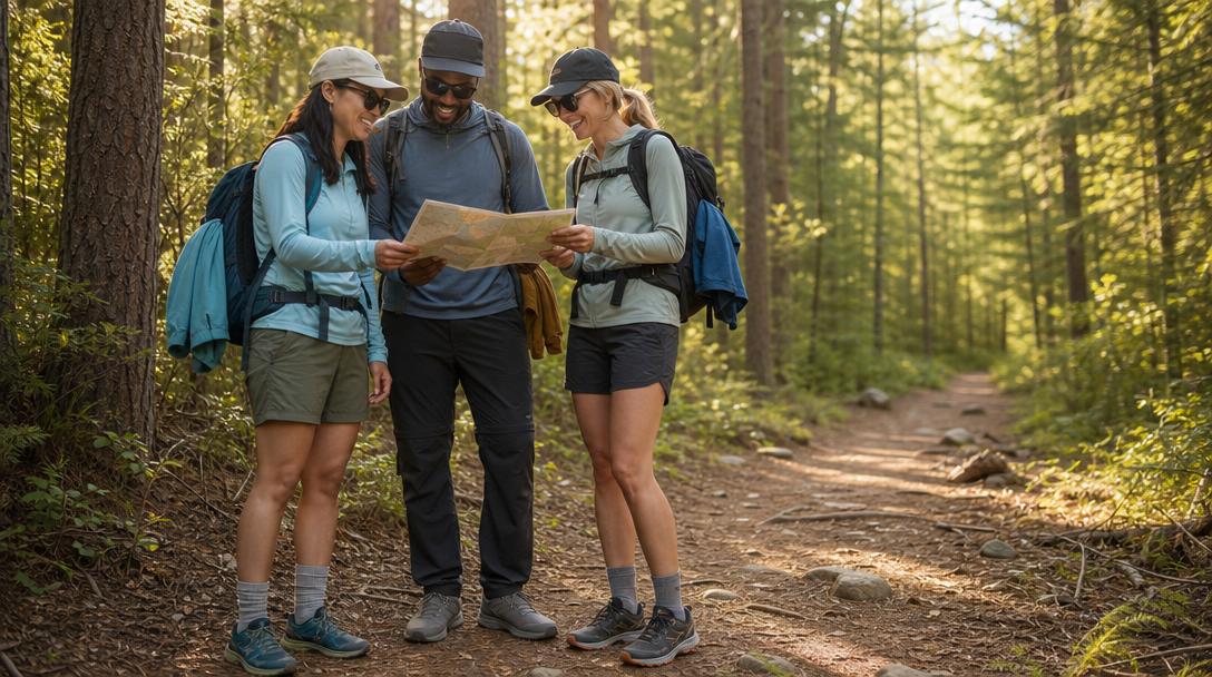 Hiking clothing layers for different weather