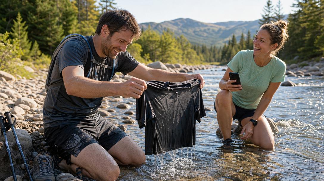 Testing hiking shirts field test