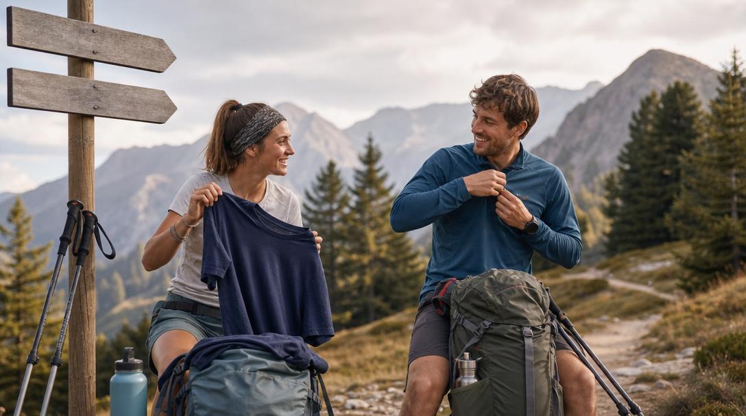 Subtle wildlife illustration on funny hiking apparel
