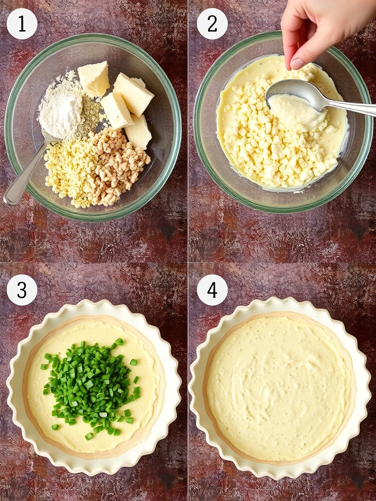 quiche sans pâte preparation