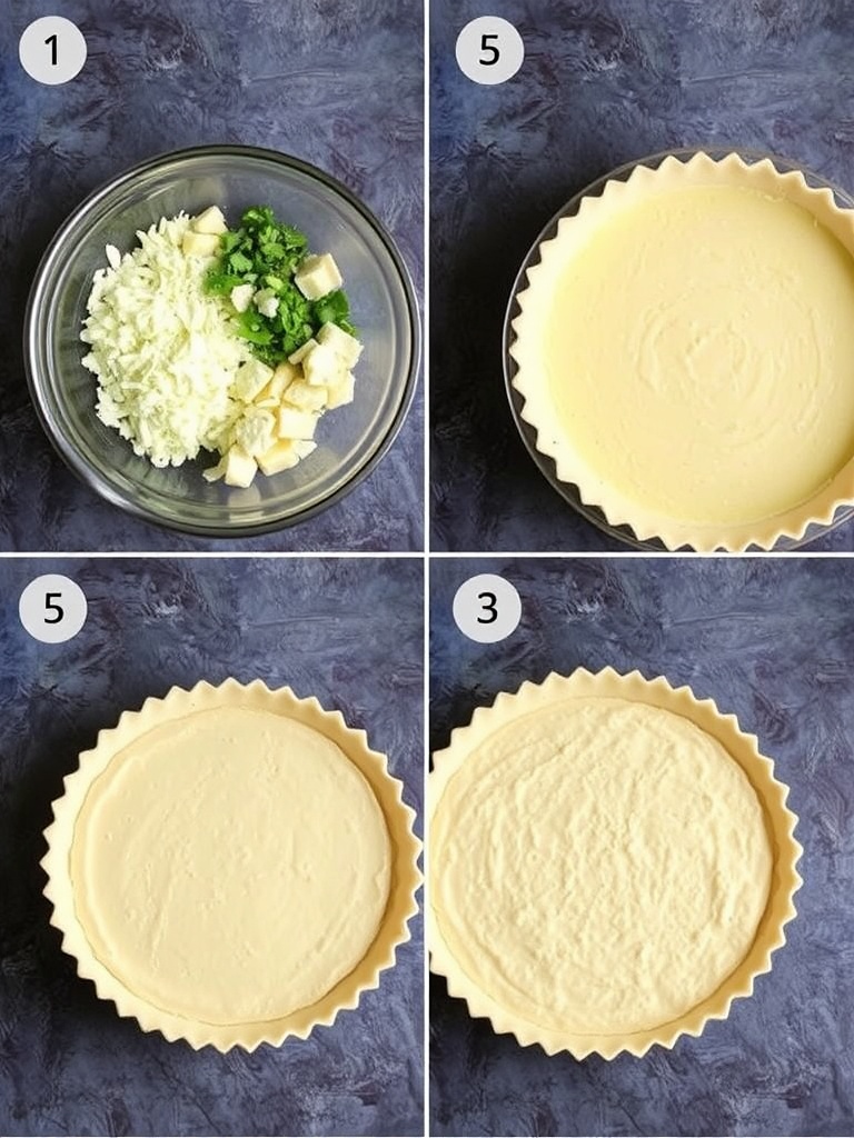 quiche sans pâte preparation