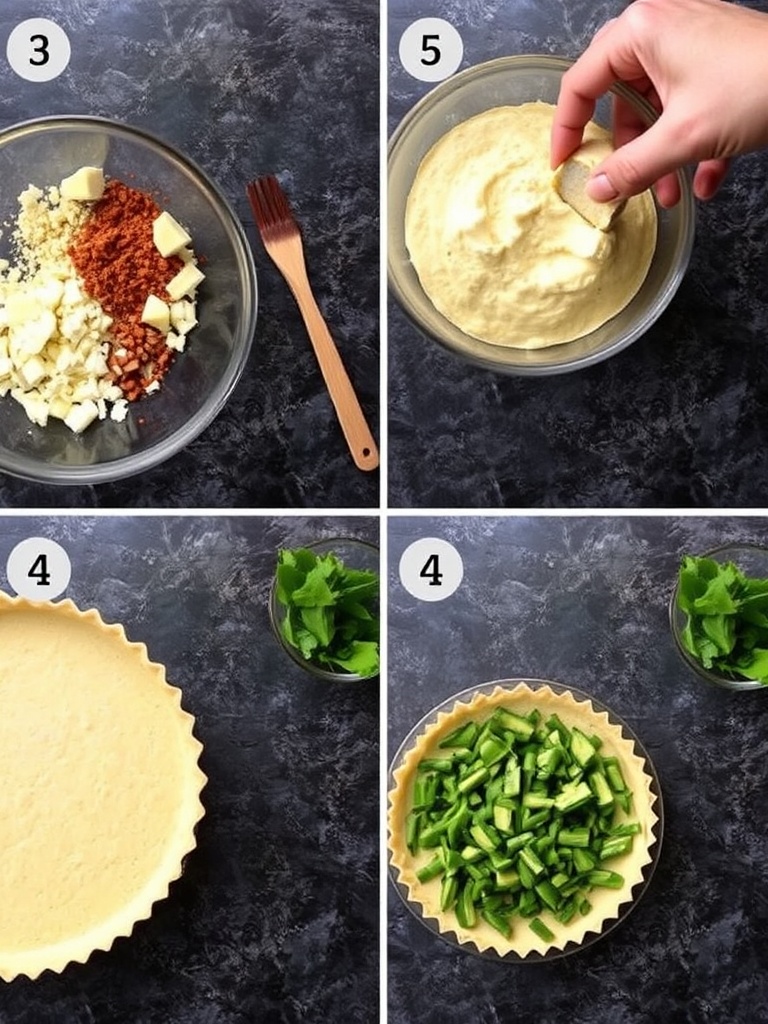 quiche sans pâte preparation