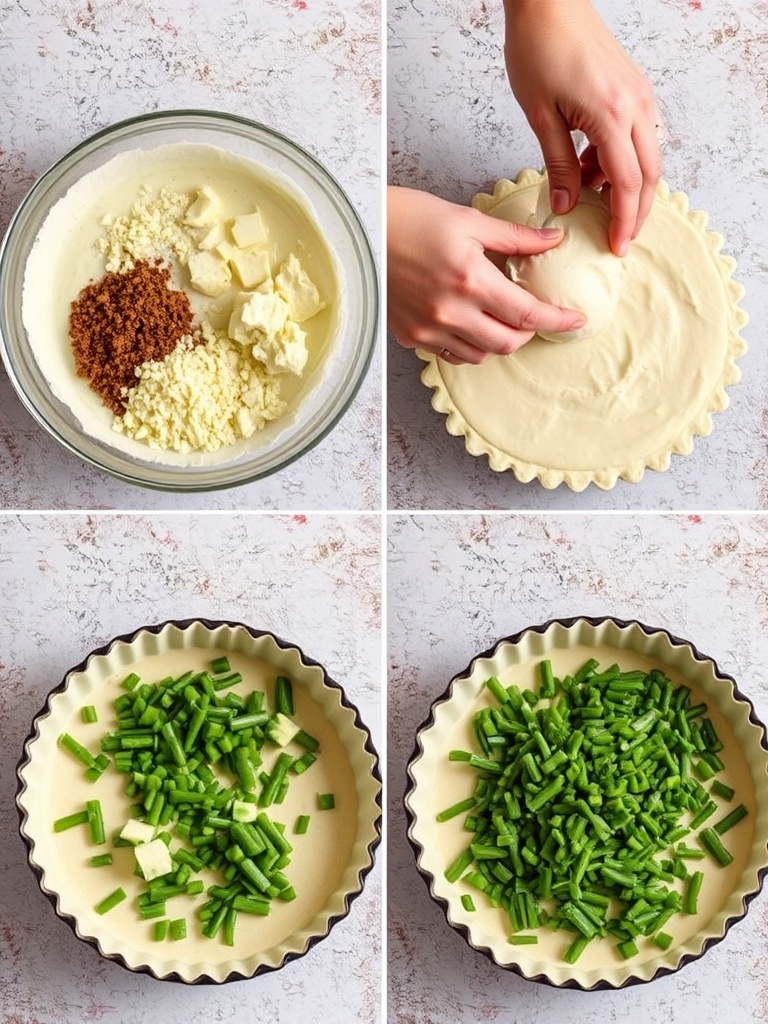 quiche sans pâte preparation